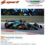 Modelauto 1:64 | Spark Y293 | Aston Martin AMR23 | Aston-Martin Aramco Cognizant F1 Team 2023 #14 - F.Alonso Modelauto 1:64 | Spark Y293 | Aston Martin AMR23 | Aston-Martin Aramco Cognizant F1 Team 2023 #14 - F.Alonso