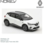 Modelauto 1:43 | Norev 517778 | Renault Captur Pearl white 2020 Modelauto 1:43 | Norev 517778 | Renault Captur Pearl white 2020