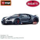 Modelauto 1:18 | Bburago 18-11044GREY | Bugatti Chiron Sport Gray and White 2016 #16 Modelauto 1:18 | Bburago 18-11044GREY | Bugatti Chiron Sport Gray and White 2016 #16