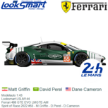 Modelauto 1:43 | Looksmart LSLM144 | Ferrari 488 GTE EVO LMGTE-AM | Spirit of Race 2022 #55 - M.Griffin - D.Perel - D.Cameron Modelauto 1:43 | Looksmart LSLM144 | Ferrari 488 GTE EVO LMGTE-AM | Spirit of Race 2022 #55 - M.Griffin - D.Perel - D.Cameron