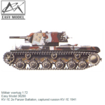 Militair voertuig 1:72 | Easy Model 36280 | KV-1E 2e Panzer Battalion, captured russion KV-1E 1941 Militair voertuig 1:72 | Easy Model 36280 | KV-1E 2e Panzer Battalion, captured russion KV-1E 1941