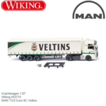 Vrachtwagen 1:87 | Wiking 053710 | MAN TGX Euro 6C Veltins Vrachtwagen 1:87 | Wiking 053710 | MAN TGX Euro 6C Veltins