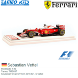 Modelauto 1:43 | Tameo TMB037 | Scuderia Ferrari SF16-H 2016 #2 - S.Vettel Modelauto 1:43 | Tameo TMB037 | Scuderia Ferrari SF16-H 2016 #2 - S.Vettel