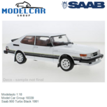 Modelauto 1:18 | Model Car Group 18339 | Saab 900 Turbo Black 1981 Modelauto 1:18 | Model Car Group 18339 | Saab 900 Turbo Black 1981