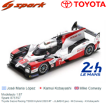 Modelauto 1:87 | Spark 87S157 | Toyota Gazoo Racing TS050 Hybrid 2020 #7 - J.López - M.Conway - K.Kobayashi Modelauto 1:87 | Spark 87S157 | Toyota Gazoo Racing TS050 Hybrid 2020 #7 - J.López - M.Conway - K.Kobayashi