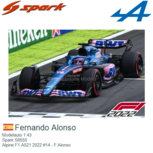 Modelauto 1:43 | Spark S8555 | Alpine F1 A521 2022 #14 - F.Alonso Modelauto 1:43 | Spark S8555 | Alpine F1 A521 2022 #14 - F.Alonso