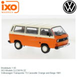 Modelauto 1:43 | IXO-Models CLC501N.22 | Volkswagen Transporter T3 Caravelle Orange and Beige 1981 Modelauto 1:43 | IXO-Models CLC501N.22 | Volkswagen Transporter T3 Caravelle Orange and Beige 1981