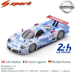 Modelauto 1:43 | Spark S3630 | Nissan Motorsports R390 GT1 1998 #30 - M.Krumm - J.Nielsen - F.Lagorce Modelauto 1:43 | Spark S3630 | Nissan Motorsports R390 GT1 1998 #30 - M.Krumm - J.Nielsen - F.Lagorce