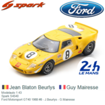 Modelauto 1:43 | Spark S4540 | Ford Motorsport GT40 1968 #8 - J.Beurlys - G.Mairesse Modelauto 1:43 | Spark S4540 | Ford Motorsport GT40 1968 #8 - J.Beurlys - G.Mairesse