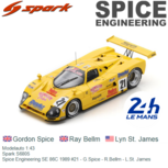 Modelauto 1:43 | Spark S6805 | Spice Engineering SE 86C 1989 #21 - G.Spice - R.Bellm - L.St. James Modelauto 1:43 | Spark S6805 | Spice Engineering SE 86C 1989 #21 - G.Spice - R.Bellm - L.St. James