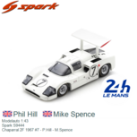 Modelauto 1:43 | Spark S9444 | Chaparral 2F 1967 #7 - P.Hill - M.Spence Modelauto 1:43 | Spark S9444 | Chaparral 2F 1967 #7 - P.Hill - M.Spence