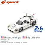Modelauto 1:43 | Spark S9445 | Chaparral 2F 1967 #8 - B.Jennings - B.Johnson Modelauto 1:43 | Spark S9445 | Chaparral 2F 1967 #8 - B.Jennings - B.Johnson