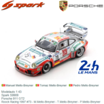 Modelauto 1:43 | Spark S9909 | Porsche 911 GT2 | Roock Racing 1997 #73 - M.Mello-Breyner - T.Mello-Breyner - P.Mello-Breyner Modelauto 1:43 | Spark S9909 | Porsche 911 GT2 | Roock Racing 1997 #73 - M.Mello-Breyner - T.Mello-Breyner - P.Mello-Breyner