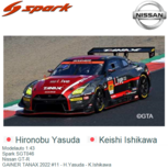 Modelauto 1:43 | Spark SGT046 | Nissan GT-R | GAINER TANAX 2022 #11 - H.Yasuda - K.Ishikawa Modelauto 1:43 | Spark SGT046 | Nissan GT-R | GAINER TANAX 2022 #11 - H.Yasuda - K.Ishikawa