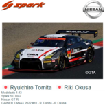 Modelauto 1:43 | Spark SGT047 | Nissan GT-R | GAINER TANAX 2022 #10 - R.Tomita - R.Okusa Modelauto 1:43 | Spark SGT047 | Nissan GT-R | GAINER TANAX 2022 #10 - R.Tomita - R.Okusa
