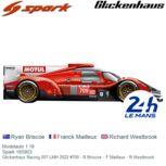 Modelauto 1:18 | Spark 18S803 | Glickenhaus Racing 007 LMH 2022 #709 - R.Briscoe - F.Mailleux - R.Westbrook Modelauto 1:18 | Spark 18S803 | Glickenhaus Racing 007 LMH 2022 #709 - R.Briscoe - F.Mailleux - R.Westbrook