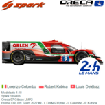 Modelauto 1:18 | Spark 18S806 | Oreca 07 Gibson LMP2 | Prema ORLEN Team 2022 #9 - L.Delétraz - L.Colombo - R.Kubica Modelauto 1:18 | Spark 18S806 | Oreca 07 Gibson LMP2 | Prema ORLEN Team 2022 #9 - L.Delétraz - L.Colombo - R.Kubica