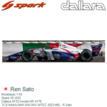 Modelauto 1:43 | Spark SFJ022 | Dallara SF23 Honda HR-417E | TCS NAKAJIMA RACING MTEC 2023 #65 - R.Sato Modelauto 1:43 | Spark SFJ022 | Dallara SF23 Honda HR-417E | TCS NAKAJIMA RACING MTEC 2023 #65 - R.Sato