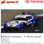 Modelauto 1:43 | Spark SGT031 | Toyota GR Supra | TGR TEAM KeePer TOM`S BANDOH 2022 #37 - S.Fenestraz - R.Miyata Modelauto 1:43 | Spark SGT031 | Toyota GR Supra | TGR TEAM KeePer TOM`S BANDOH 2022 #37 - S.Fenestraz - R.Miyata
