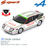 Modelauto 1:43 | Spark S7330 | Alpine Renault V6 Turbo 1985 #1 - O.Larrauri Modelauto 1:43 | Spark S7330 | Alpine Renault V6 Turbo 1985 #1 - O.Larrauri