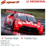 Modelauto 1:43 | Spark SGT053 | Honda NSX GT3 | ARTA 2023 #8 - T.Nojiri - T.Oyu Modelauto 1:43 | Spark SGT053 | Honda NSX GT3 | ARTA 2023 #8 - T.Nojiri - T.Oyu