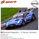 Modelauto 1:43 | Spark SGT051 | Nissan Nissan Z GT500 | Team Impul 2023 #1 - B.Baguette - K.Hiramine Modelauto 1:43 | Spark SGT051 | Nissan Nissan Z GT500 | Team Impul 2023 #1 - B.Baguette - K.Hiramine