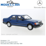 Modelauto 1:18 | Model Car Group MCG18411 | Mercedes Benz 260E Dark Blue 1984 Modelauto 1:18 | Model Car Group MCG18411 | Mercedes Benz 260E Dark Blue 1984