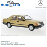 Modelauto 1:18 | Model Car Group MCG18412 | Mercedes Benz 300E Metallic Beige 1984 Modelauto 1:18 | Model Car Group MCG18412 | Mercedes Benz 300E Metallic Beige 1984