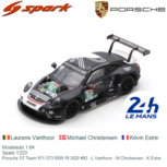 Modelauto 1:64 | Spark Y223 | Porsche GT Team 911 GT3 RSR-19 2020 #92 - L.Vanthoor - M.Christensen - K.Estre Modelauto 1:64 | Spark Y223 | Porsche GT Team 911 GT3 RSR-19 2020 #92 - L.Vanthoor - M.Christensen - K.Estre