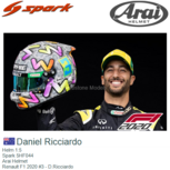 Helm 1:5 | Spark 5HF044 | Arai Helmet | Renault F1 2020 #3 - D.Ricciardo Helm 1:5 | Spark 5HF044 | Arai Helmet | Renault F1 2020 #3 - D.Ricciardo