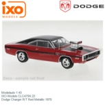 Modelauto 1:43 | IXO-Models CLC475N.22 | Dodge Charger R/T Red Metallic 1970 Modelauto 1:43 | IXO-Models CLC475N.22 | Dodge Charger R/T Red Metallic 1970