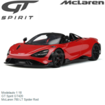 Modelauto 1:18 | GT Spirit GT420 | McLaren 765 LT Spider Red Modelauto 1:18 | GT Spirit GT420 | McLaren 765 LT Spider Red