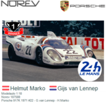 Modelauto 1:18 | Norev 187588 | Porsche 917K 1971 #22 - G.van Lennep - H.Marko Modelauto 1:18 | Norev 187588 | Porsche 917K 1971 #22 - G.van Lennep - H.Marko