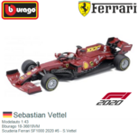 Modelauto 1:43 | Bburago 18-36819VM | Scuderia Ferrari SF1000 2020 #5 - S.Vettel Modelauto 1:43 | Bburago 18-36819VM | Scuderia Ferrari SF1000 2020 #5 - S.Vettel