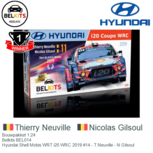 Bouwpakket 1:24 | Belkits BEL014 | Hyundai Shell Mobis WRT i20 WRC 2019 #14 - T.Neuville - N.Gilsoul Bouwpakket 1:24 | Belkits BEL014 | Hyundai Shell Mobis WRT i20 WRC 2019 #14 - T.Neuville - N.Gilsoul
