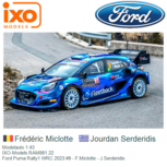 Modelauto 1:43 | IXO-Models RAM881.22 | Ford Puma Rally1 WRC 2023 #9 - F.Miclotte - J.Serderidis Modelauto 1:43 | IXO-Models RAM881.22 | Ford Puma Rally1 WRC 2023 #9 - F.Miclotte - J.Serderidis