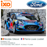 Modelauto 1:43 | IXO-Models RAM880.22 | Ford Puma Rally1 WRC 2023 #7 - N.Gilsoul - P.Loubet Modelauto 1:43 | IXO-Models RAM880.22 | Ford Puma Rally1 WRC 2023 #7 - N.Gilsoul - P.Loubet
