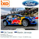 Modelauto 1:43 | IXO-Models RAM879.22 | Ford Puma Rally1 WRC 2023 #8 - O.Tanak - M.Järveoja Modelauto 1:43 | IXO-Models RAM879.22 | Ford Puma Rally1 WRC 2023 #8 - O.Tanak - M.Järveoja