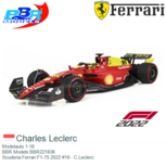 Modelauto 1:18 | BBR Models BBR221836 | Scuderia Ferrari F1-75 2022 #16 - C.Leclerc Modelauto 1:18 | BBR Models BBR221836 | Scuderia Ferrari F1-75 2022 #16 - C.Leclerc