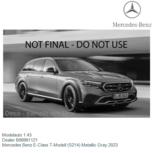 Modelauto 1:43 | Dealer B66961121 | Mercedes Benz E-Class T-Modell (S214) Metallic Gray 2023 Modelauto 1:43 | Dealer B66961121 | Mercedes Benz E-Class T-Modell (S214) Metallic Gray 2023