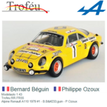 Modelauto 1:43 | Trofeu RR.FR55 | Alpine Renault A110 1979 #1 - B.Béguin - P.Ozoux Modelauto 1:43 | Trofeu RR.FR55 | Alpine Renault A110 1979 #1 - B.Béguin - P.Ozoux