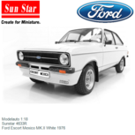 Modelauto 1:18 | Sunstar 4633R | Ford Escort Mexico MK.II White 1976 Modelauto 1:18 | Sunstar 4633R | Ford Escort Mexico MK.II White 1976