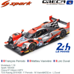 Modelauto 1:18 | Spark 18S430 | Oreca 07 Gibson LMP2 | TDS Racing 2019 #28 - F.Perrodo - M.Vaxivière - L.Duval Modelauto 1:18 | Spark 18S430 | Oreca 07 Gibson LMP2 | TDS Racing 2019 #28 - F.Perrodo - M.Vaxivière - L.Duval