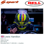 Helm 1:5 | Spark 5HF087 | Bell Helmet | Mercedes AMG F1 2023 #44 - L.Hamilton Helm 1:5 | Spark 5HF087 | Bell Helmet | Mercedes AMG F1 2023 #44 - L.Hamilton