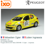 Modelauto 1:43 | IXO-Models RAM698 | Peugeot 206 XS A6 Yellow 2006 #66 - S.Ogier - J.Ingrassia Modelauto 1:43 | IXO-Models RAM698 | Peugeot 206 XS A6 Yellow 2006 #66 - S.Ogier - J.Ingrassia