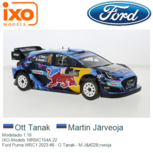 Modelauto 1:18 | IXO-Models 18RMC154A.22 | Ford Puma WRC1 2023 #8 - O.Tanak - M.Järveoja Modelauto 1:18 | IXO-Models 18RMC154A.22 | Ford Puma WRC1 2023 #8 - O.Tanak - M.Järveoja