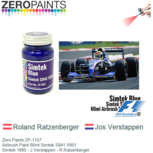 | Zero Paints ZP-1157 | Airbrush Paint 60ml Simtek S941 S951 | Simtek 1995 - J.Verstappen - R.Ratzenberger | Zero Paints ZP-1157 | Airbrush Paint 60ml Simtek S941 S951 | Simtek 1995 - J.Verstappen - R.Ratzenberger