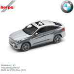 Modelauto 1:43 | Herpa 80422348787 | BMW X4 (F26) Zilver 2015 Modelauto 1:43 | Herpa 80422348787 | BMW X4 (F26) Zilver 2015