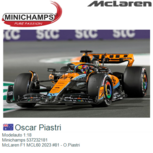 Modelauto 1:18 | Minichamps 537232181 | McLaren F1 MCL60 2023 #81 - O.Piastri Modelauto 1:18 | Minichamps 537232181 | McLaren F1 MCL60 2023 #81 - O.Piastri