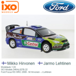 Modelauto 1:24 | IXO-Models 24RAL027B.22 | Ford Focus RS WRC 2009 - M.Hirvonen - J.Lehtinen Modelauto 1:24 | IXO-Models 24RAL027B.22 | Ford Focus RS WRC 2009 - M.Hirvonen - J.Lehtinen